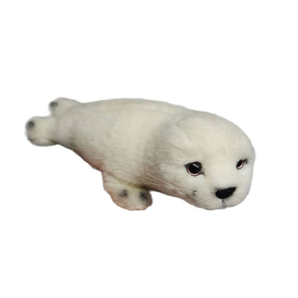 K And M International‎ Inc. Kid's White Baby Seal Stuffed Animal Toy - Picture 10 of 14